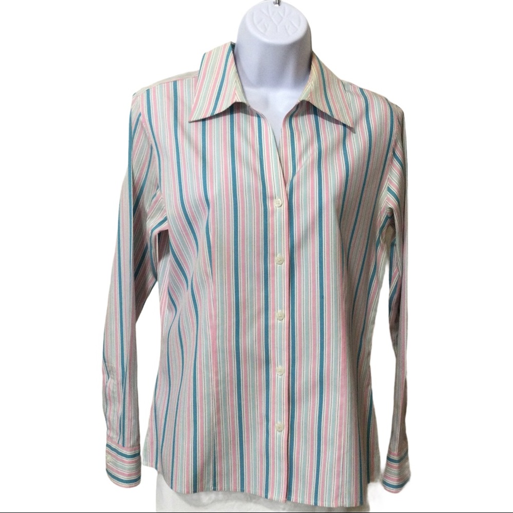 Westbound NON-IRON Shirt Sz 8 V-Neck Button Down